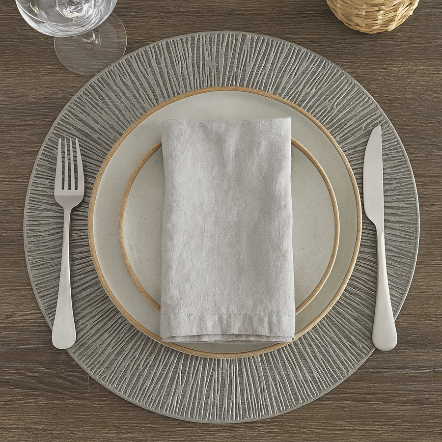 Silver Streak Round Placemat - The Closeout Connection