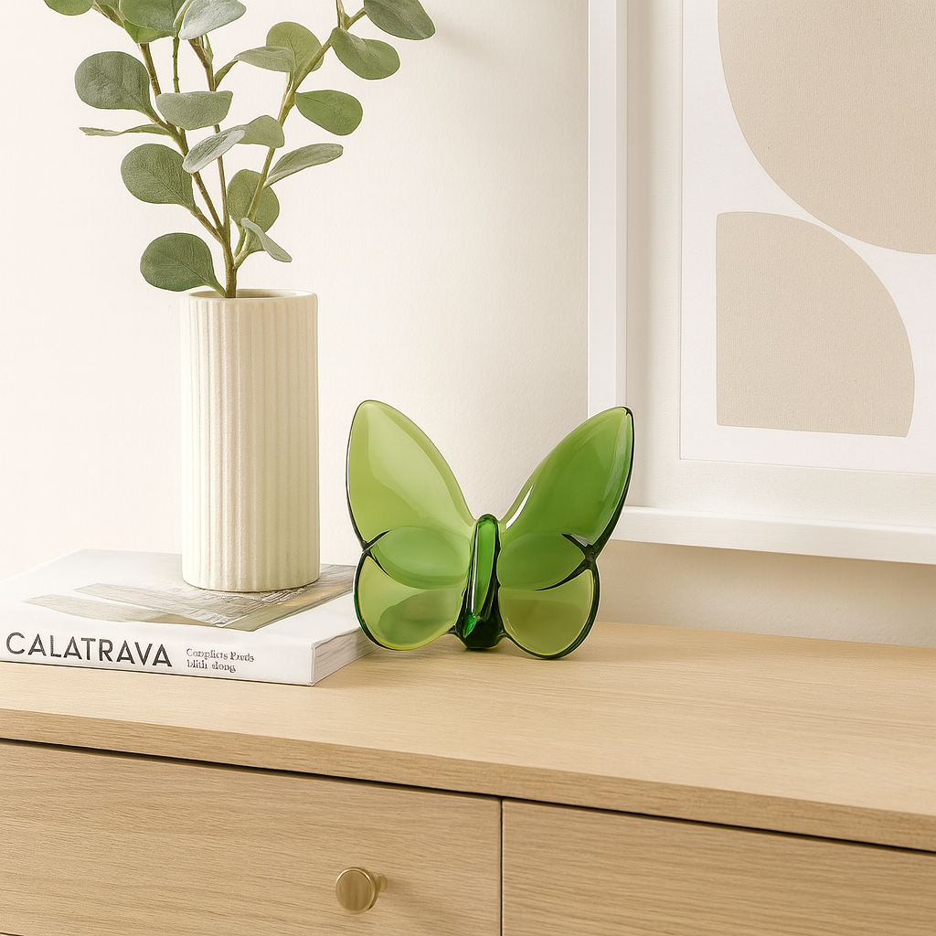 Green Decorative Crystal Butterfly Figurine