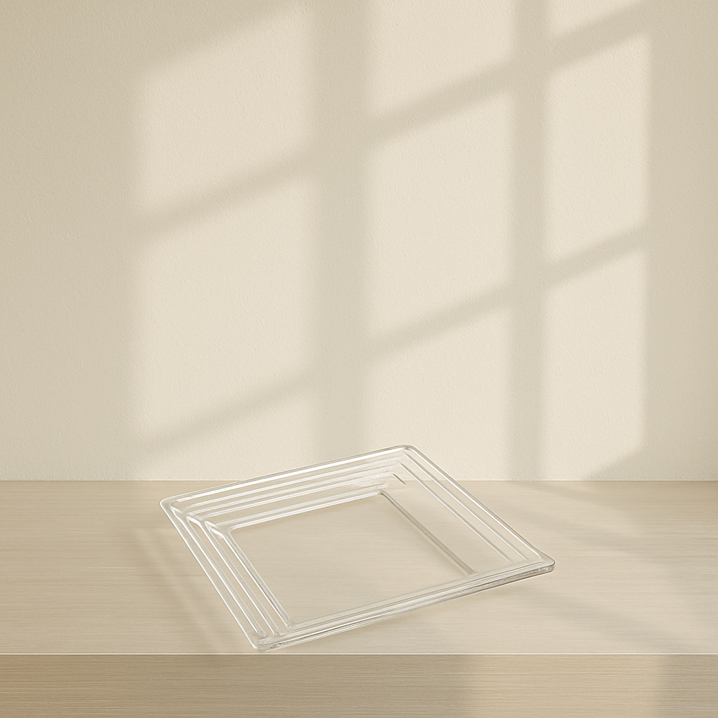 Clear Square Serving Tray