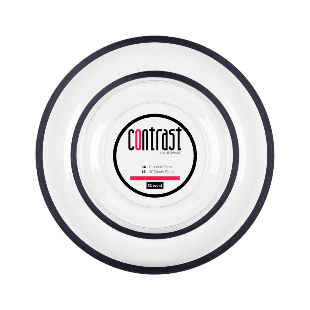 Contrast Combo Plates - 32 ct