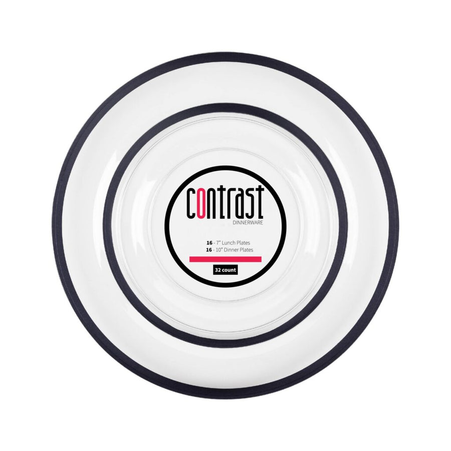 Contrast Combo Plates - 32 ct - The Closeout Connection