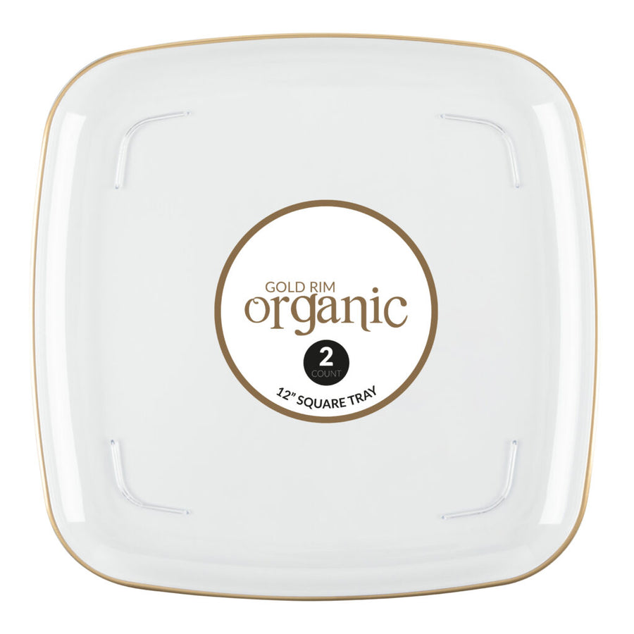 Organic Square Tray- 2 Count - The Closeout Connection