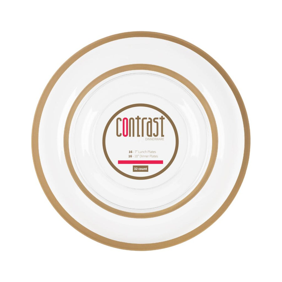 Contrast Combo Plates - 32 ct - The Closeout Connection