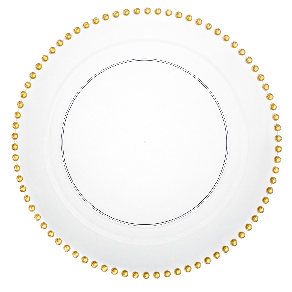 Decor Beaded Collection Clear and Gold