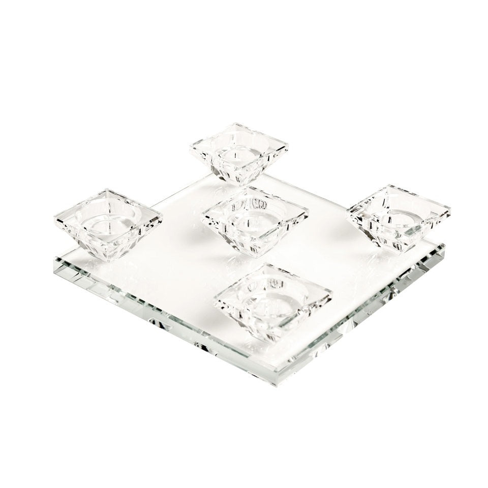 Square Flat 5 Candle Holder