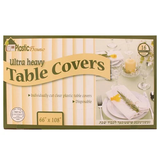 Clear Ultra Heavy Duty Table Cover - 16 ct