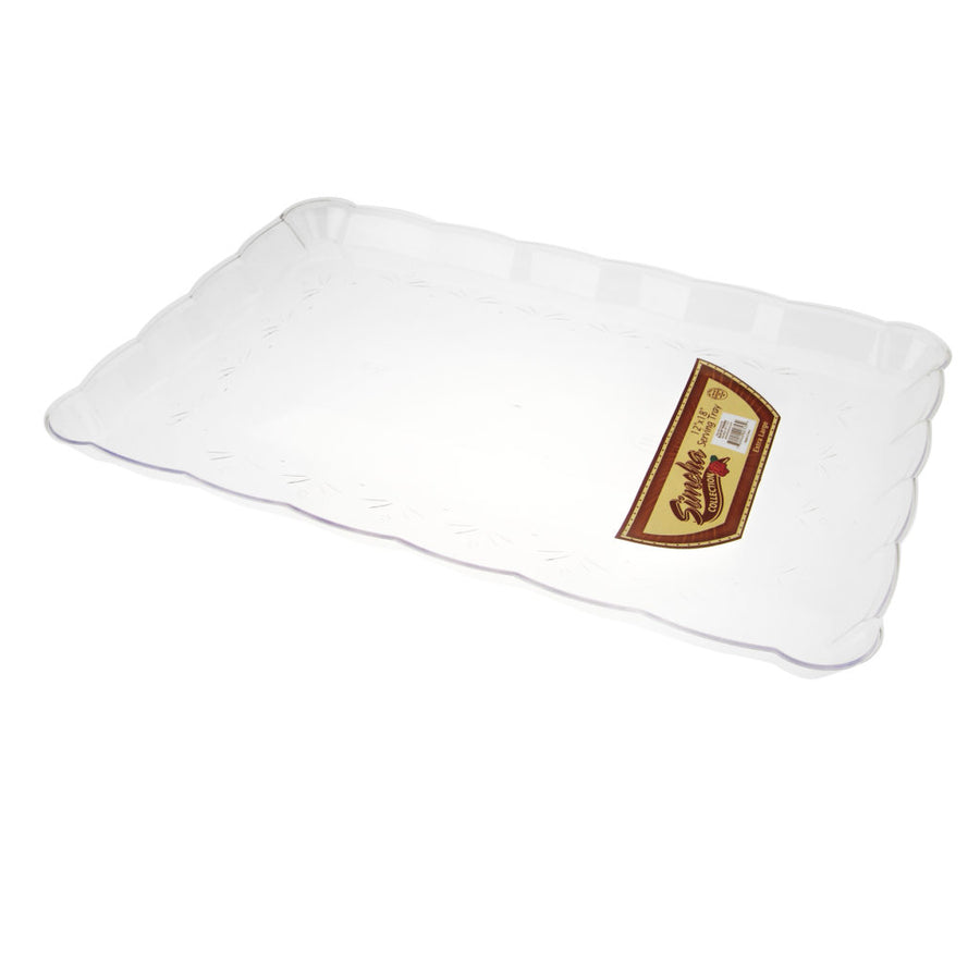 Scalloped Clear Tray - The Closeout Connection