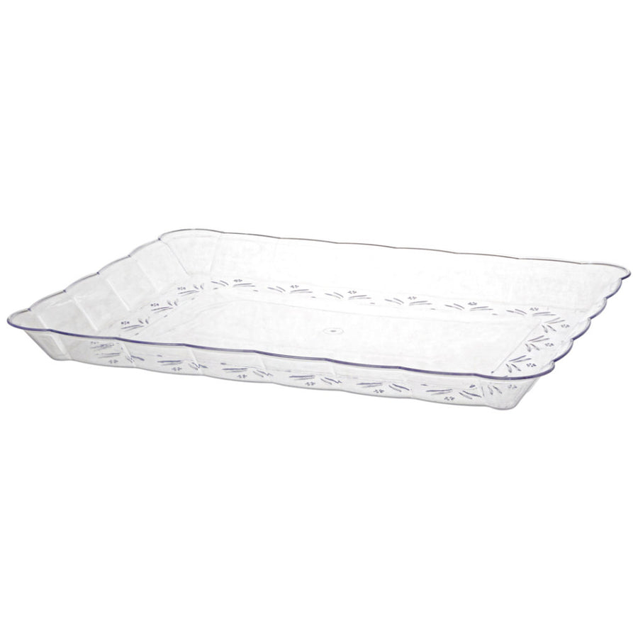 Scalloped Clear Tray - The Closeout Connection