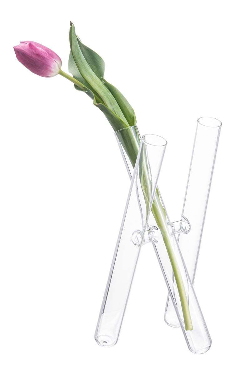 Florence Criss Cross Tube Vase - The Closeout Connection
