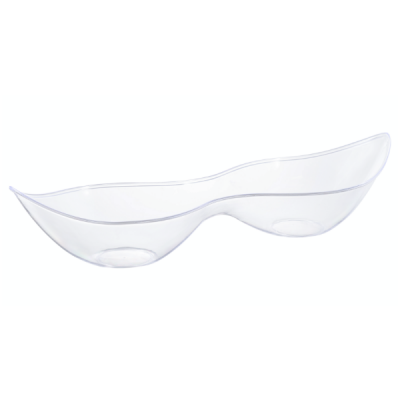 Large Clear Two-section Boat Dish