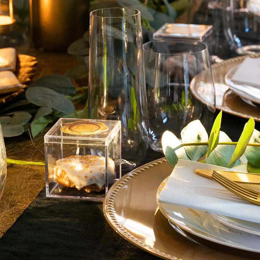 Clear Square Boxes with Lids - 6 Count - The Closeout Connection