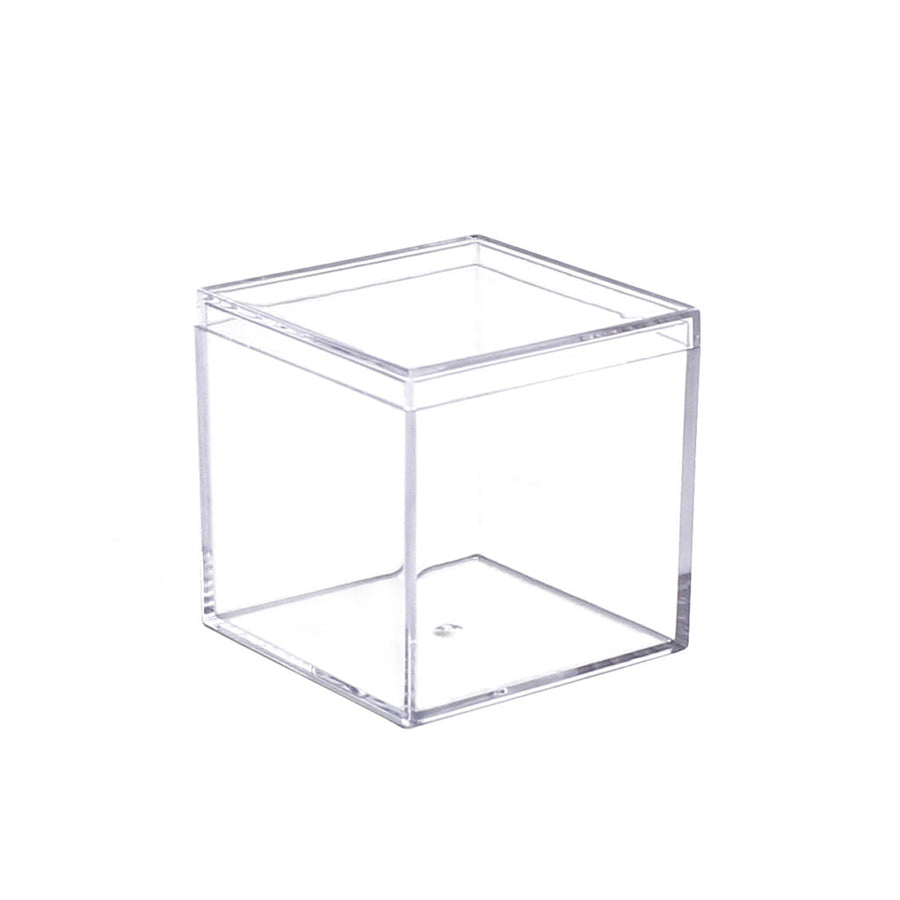 Clear Square Boxes with Lids - 6 Count - The Closeout Connection