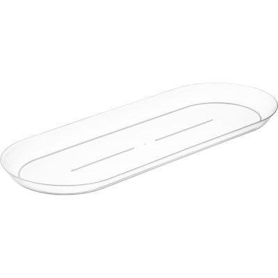 Decor Classic clear rectangular plastic serving tray #Color_Clear