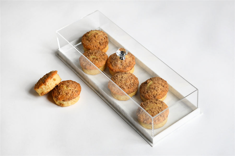 Log Cake Holder with Marble Base - The Closeout Connection