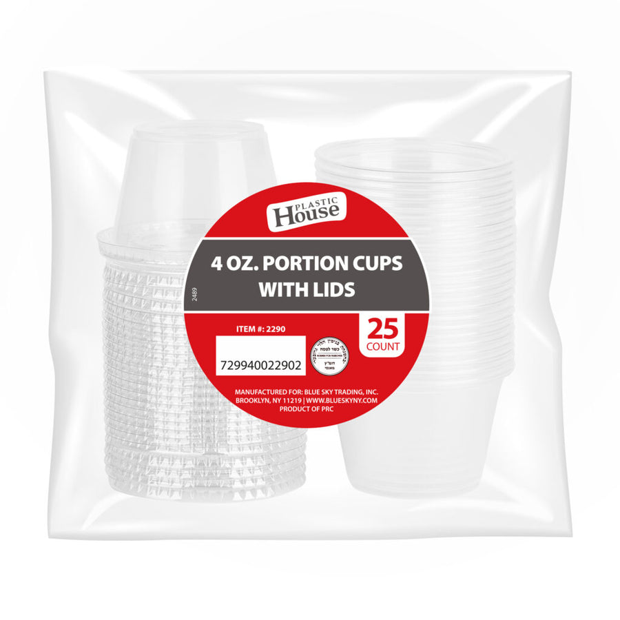 Portion Cups with Lids - 25 Count - The Closeout Connection
