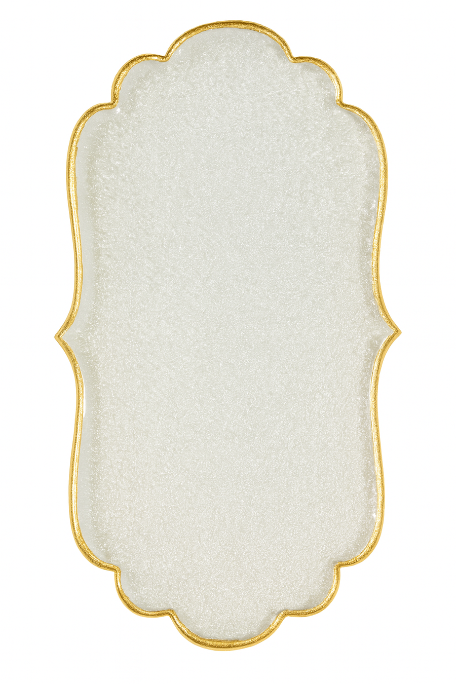 Decorative Clear Glass Tray with Gold Rim - The Closeout Connection