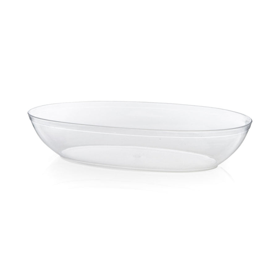Small Oval Clear Plastic Serving Bowl - The Closeout Connection