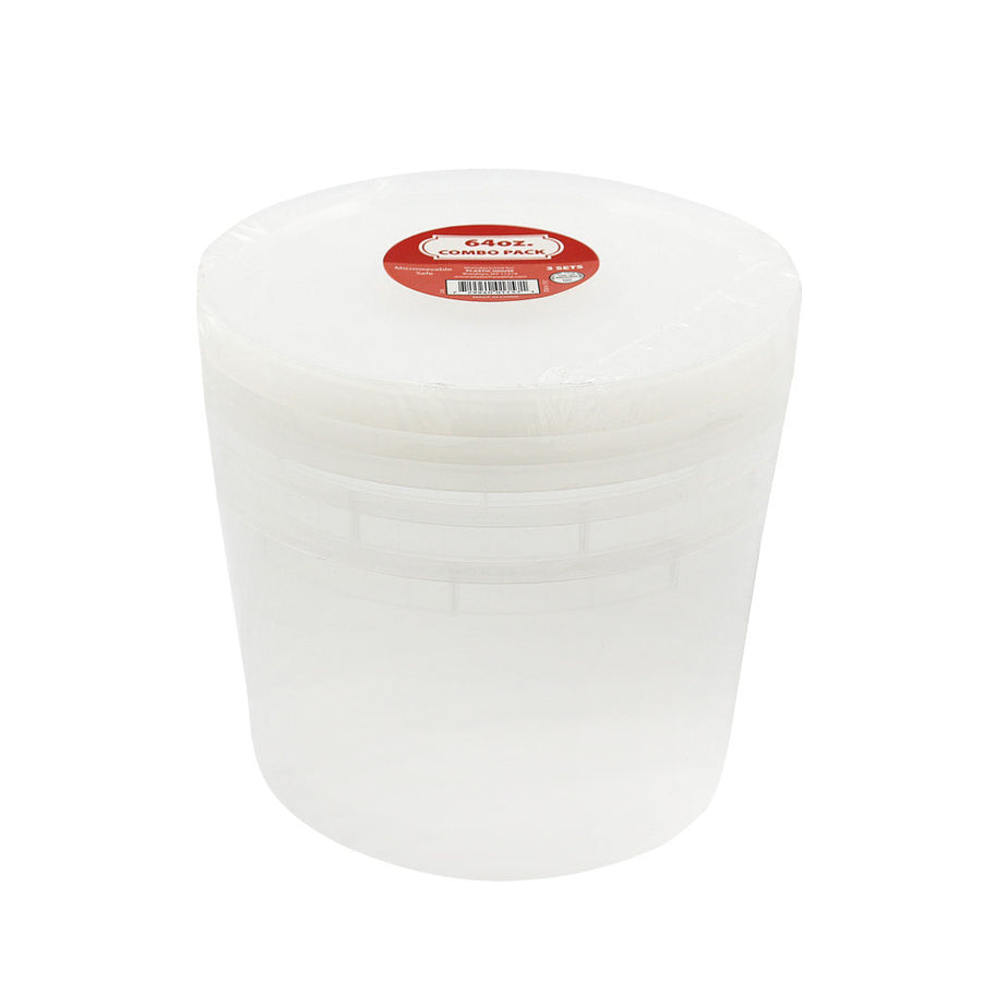 64oz Combo Pack Containers- 3 Count - The Closeout Connection