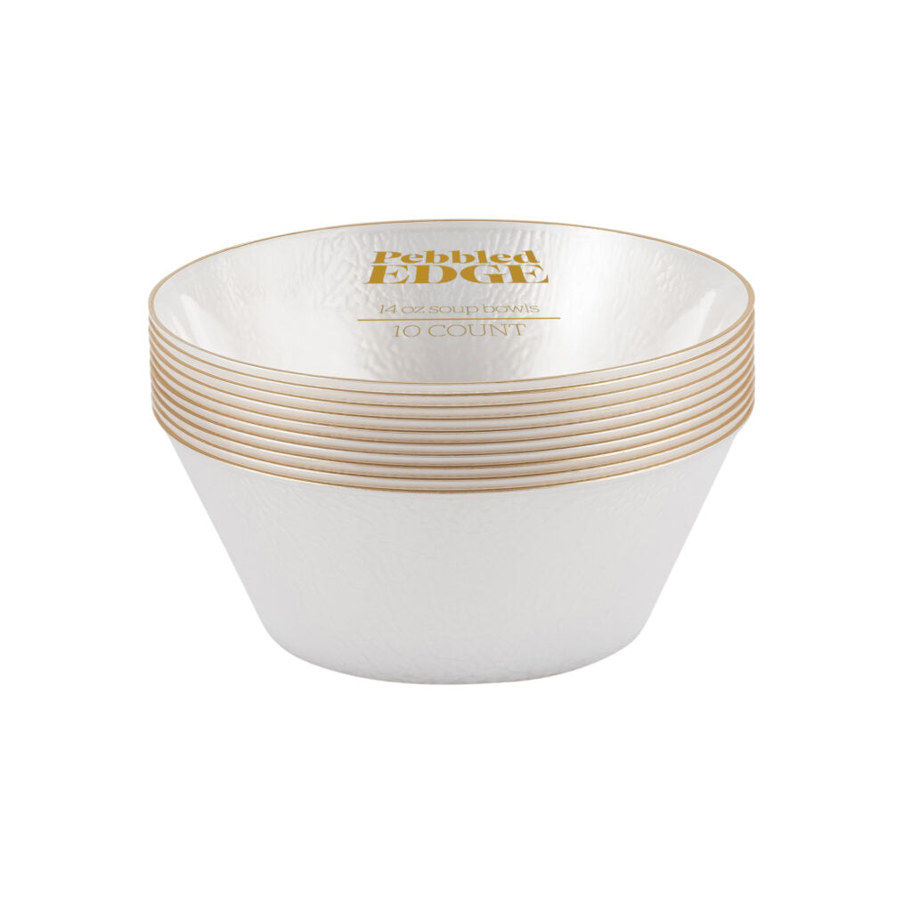 Edge Pebbled 14 oz Bowls - 10 Count
