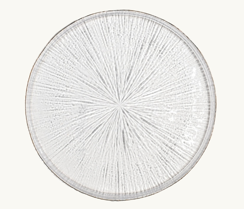 Clear Icicle Glass Dinnerware Plates & Bowls