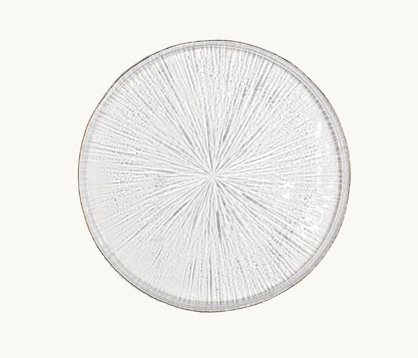 Clear Icicle Glass Dinnerware Plates & Bowls