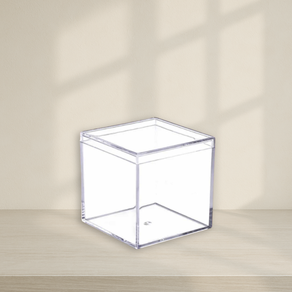Clear Square Boxes with Lids - 6 Count