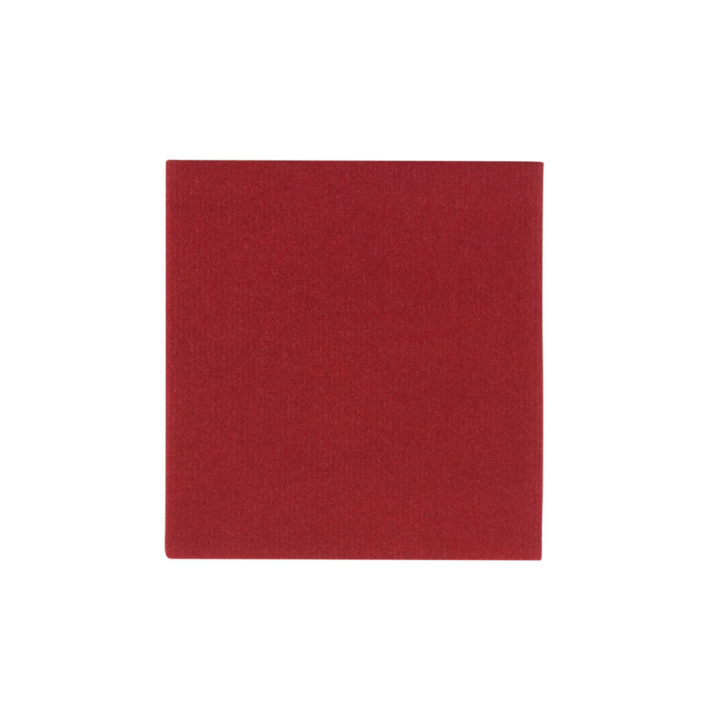 Airlaid 1/4 Fold Cranberry Red Cocktail Napkin - 20 Count