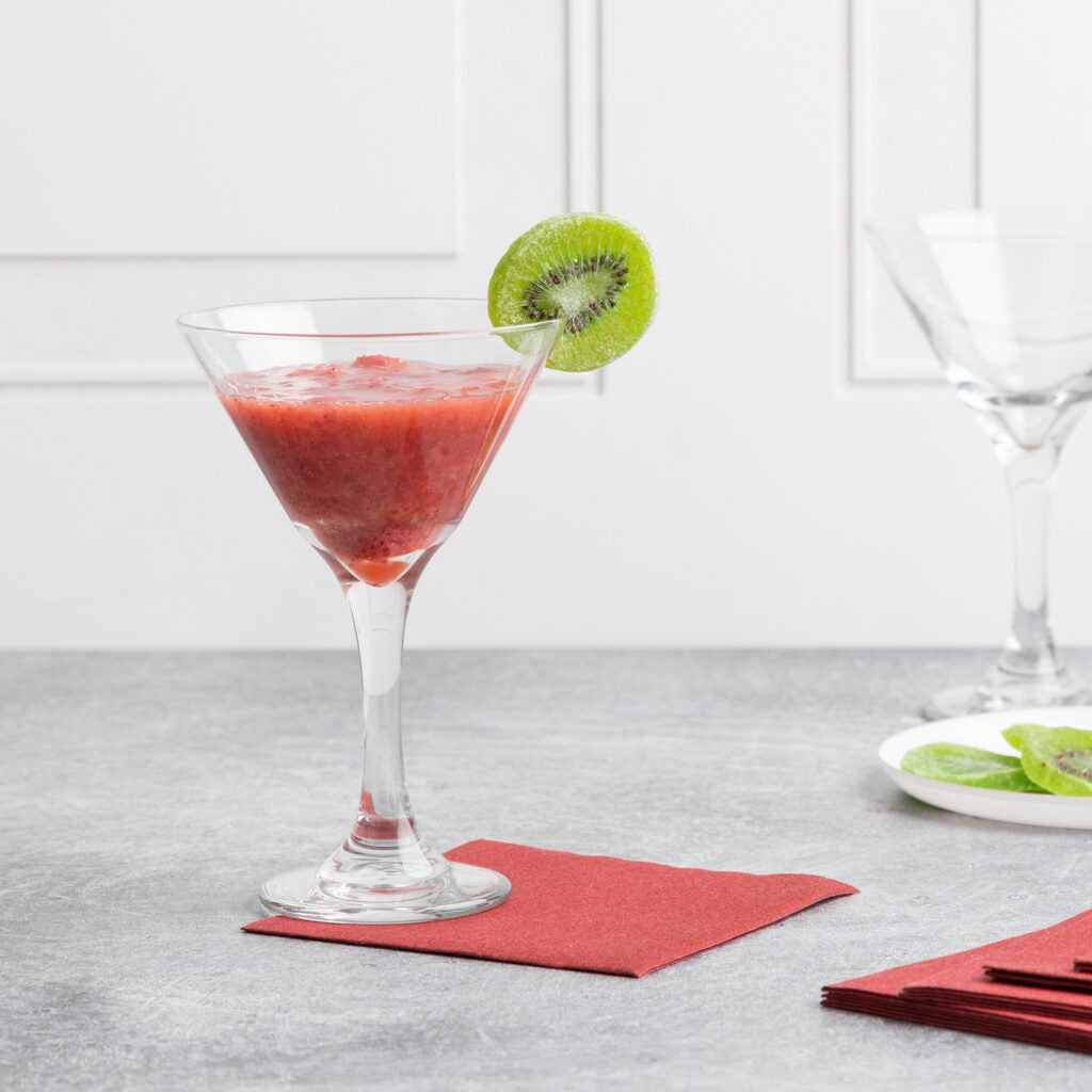 Airlaid 1/4 Fold Cranberry Red Cocktail Napkin - 20 Count