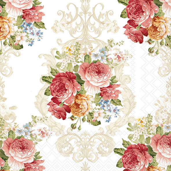 Sara Cream Lunch Napkin - 20 Count - The Closeout Connection