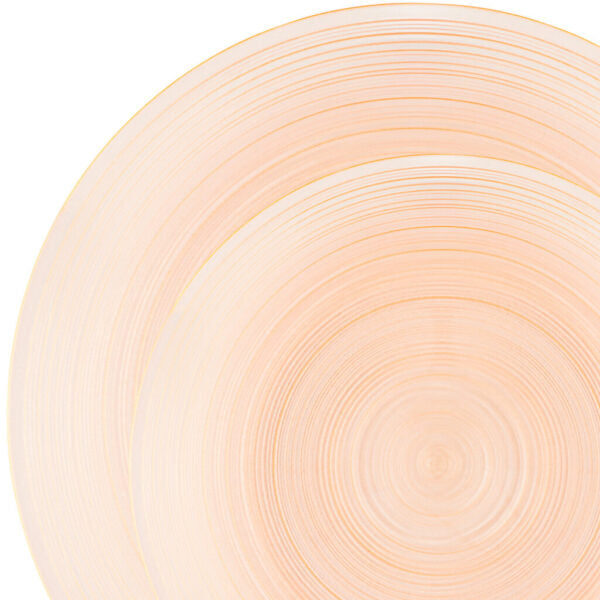 Crystal Design Combo Plates Peach Transparent - 32 ct