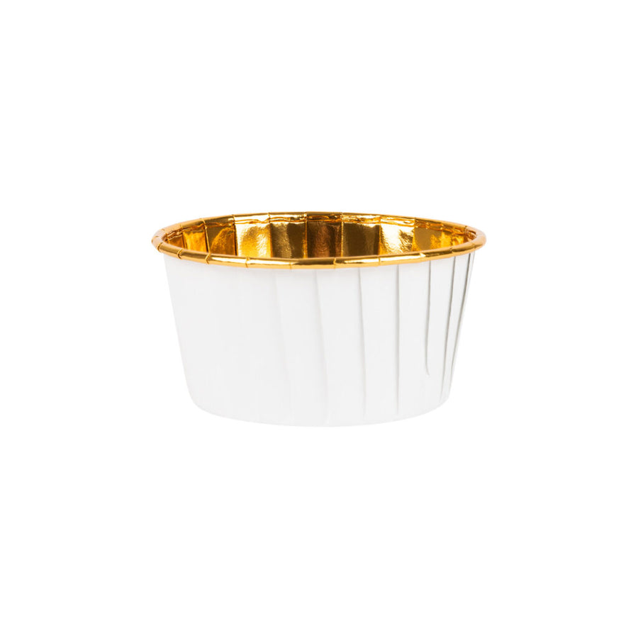 Pleated Baking Cup White Paper/Foil - 16 Count - The Closeout Connection