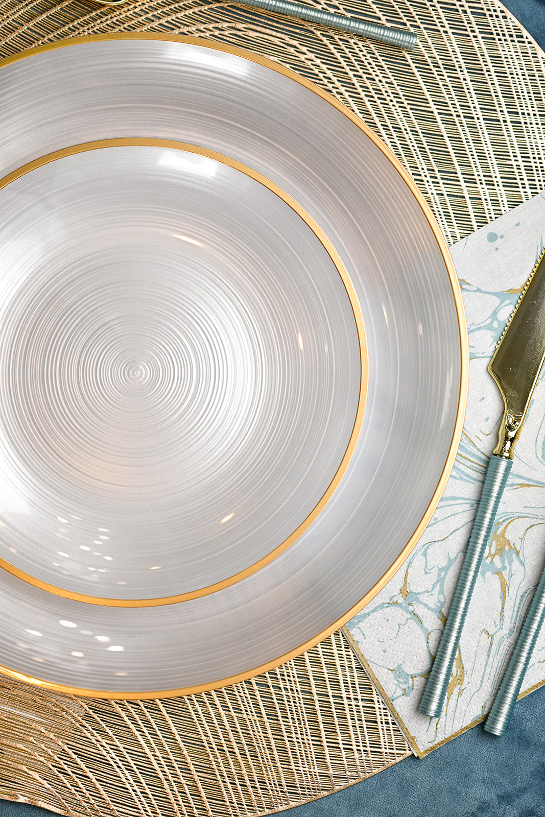 154 Piece Set - Azure Affair Scape 10 Guests