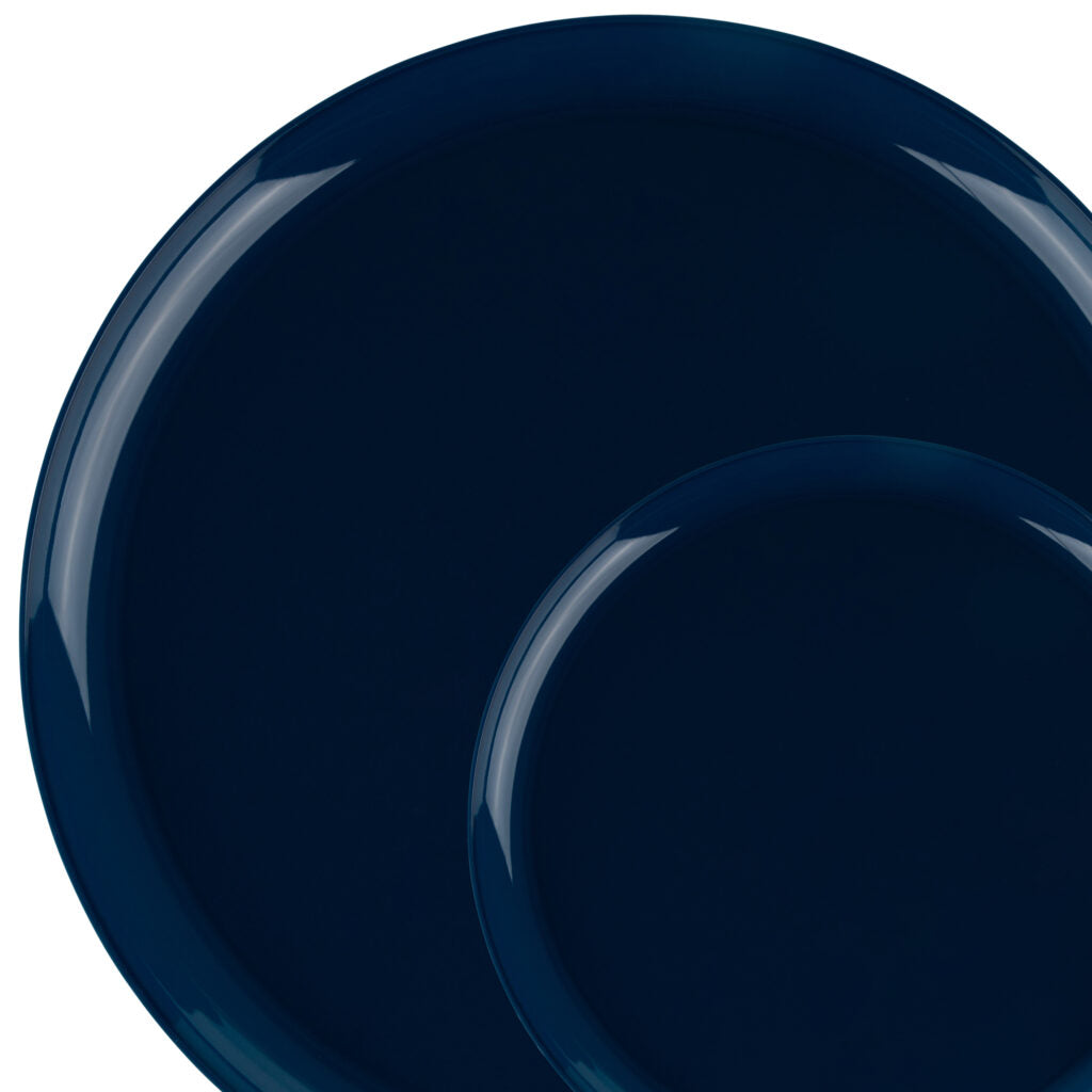 Edge Collection Round Plates - 10 Count - Dark Blue#Color_Dark Blue