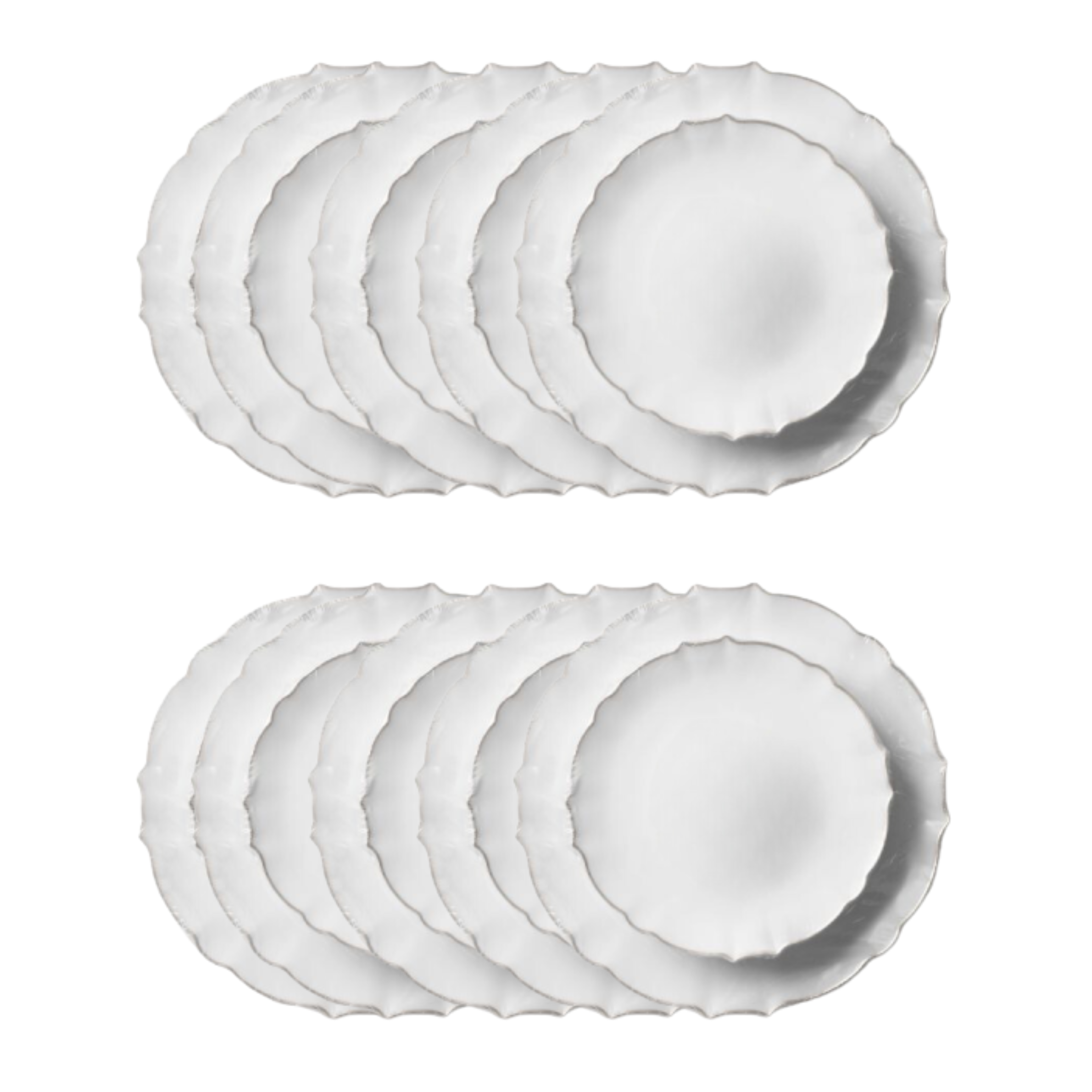 Decor Luxe Collection White 10" Dinner Plate - 10 Count