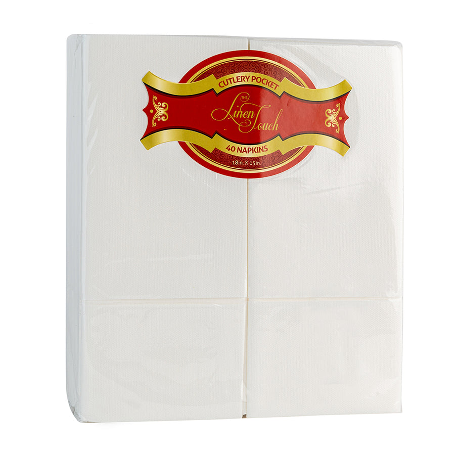 Dinner Napkins with Cutlery Pocket- 40 Count - The Closeout Connection