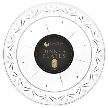 Disposable Plastic Plates- 20 Count - The Closeout Connection