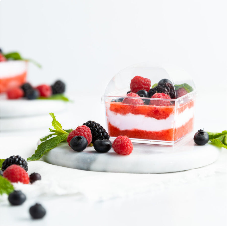 Square Dish With Dome Lid - 10 Count - The Closeout Connection