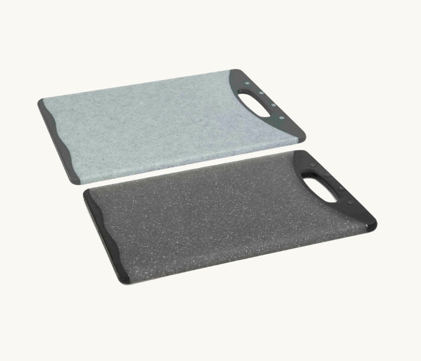 Double Sided Granite Plastic Cutting Board 10" x 14.5"