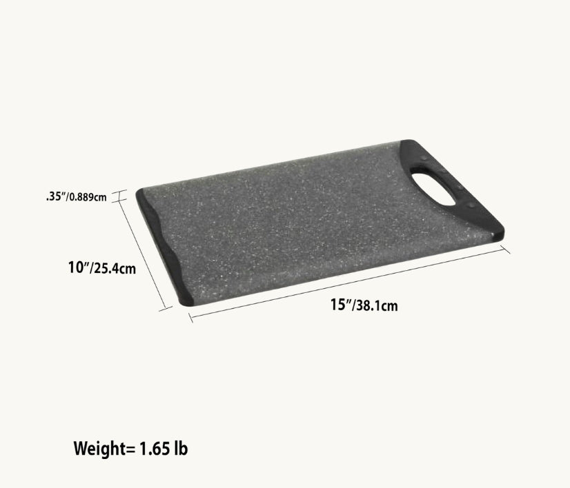 Double Sided Granite Plastic Cutting Board 10" x 14.5"