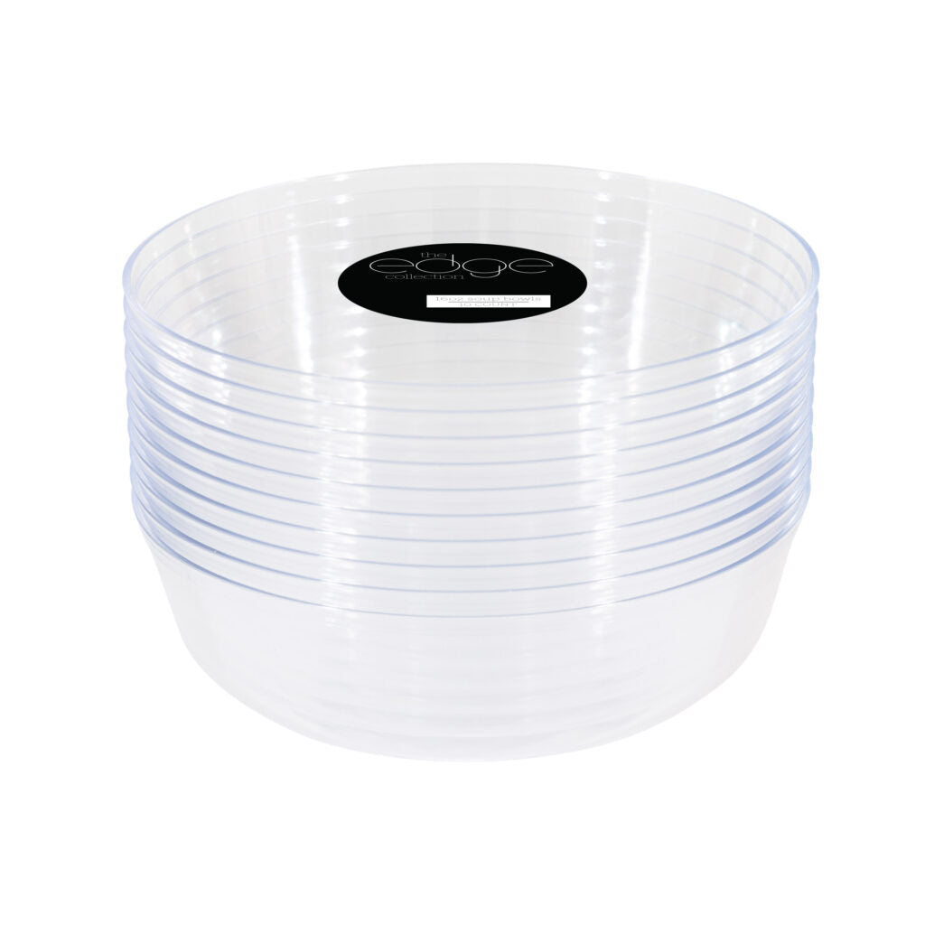 Edge Collection Soup Bowls 16 oz - 10 Count - Clear#Color_Clear