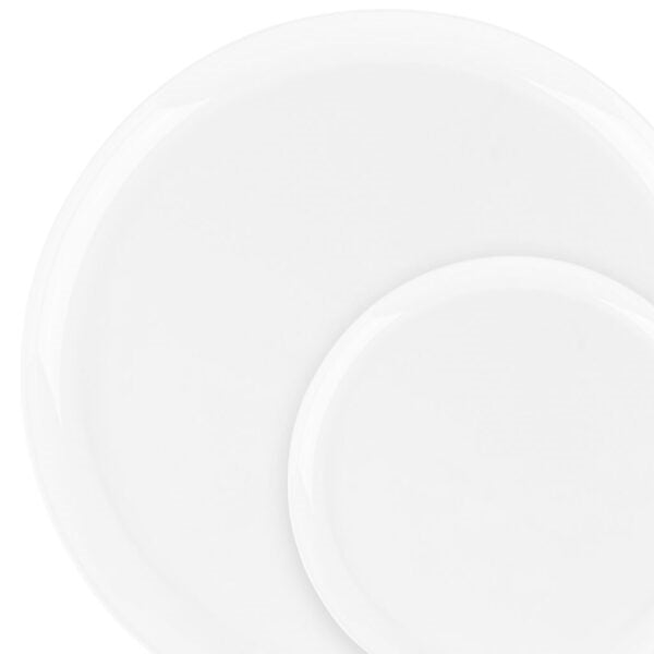 Edge Collection Round Plates - 10 Count - White
