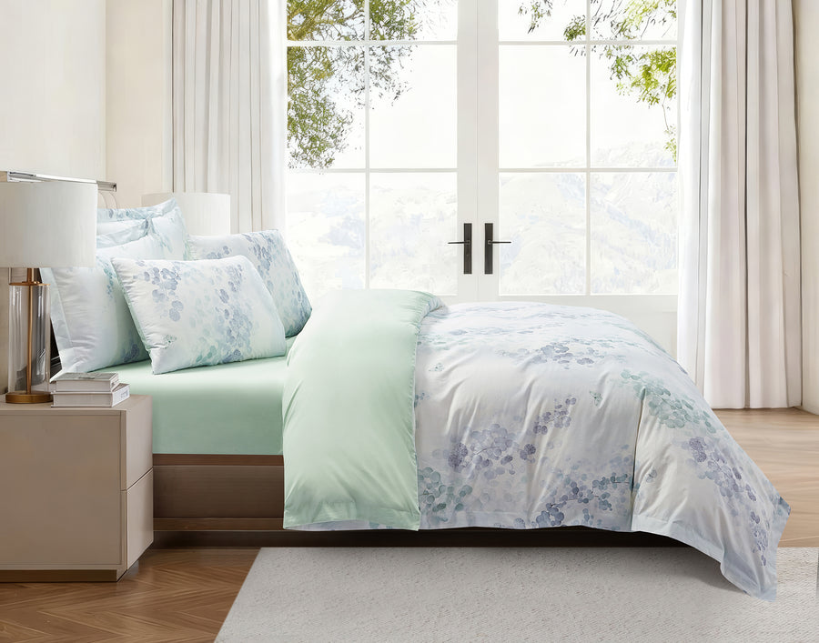 Eucalyptus Breeze 8 Piece Bedding Set side view