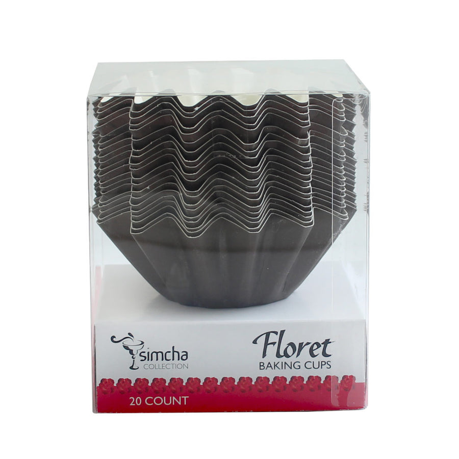 Floret Baking Cups Brown (Kosher for Passover) - 20 Count - The Closeout Connection