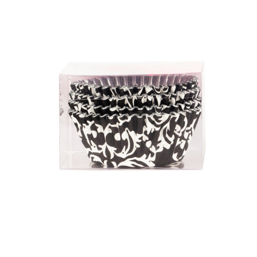 Black Design Paper/Foil Baking Cups - 40 Count - The Closeout Connection