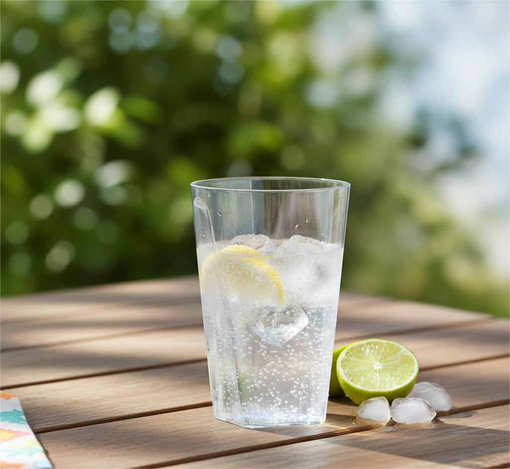 Heavy Weight Square Plastic Tumblers - 20 Count