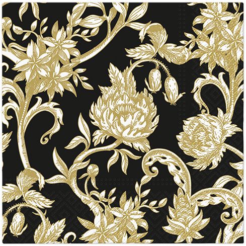 Baroque Flowers Lunch Napkin - 20 Count