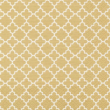 Quattrefoil Lattice Lunch Napkin - 20 Count