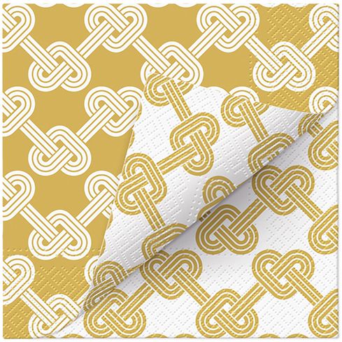 Double Design Hearts Pretzels Lunch Napkin - 20 Count