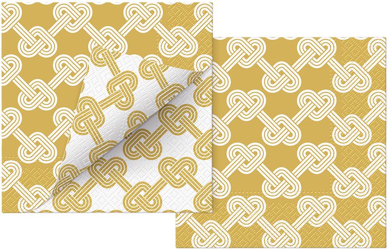 Double Design Hearts Pretzels Lunch Napkin - 20 Count