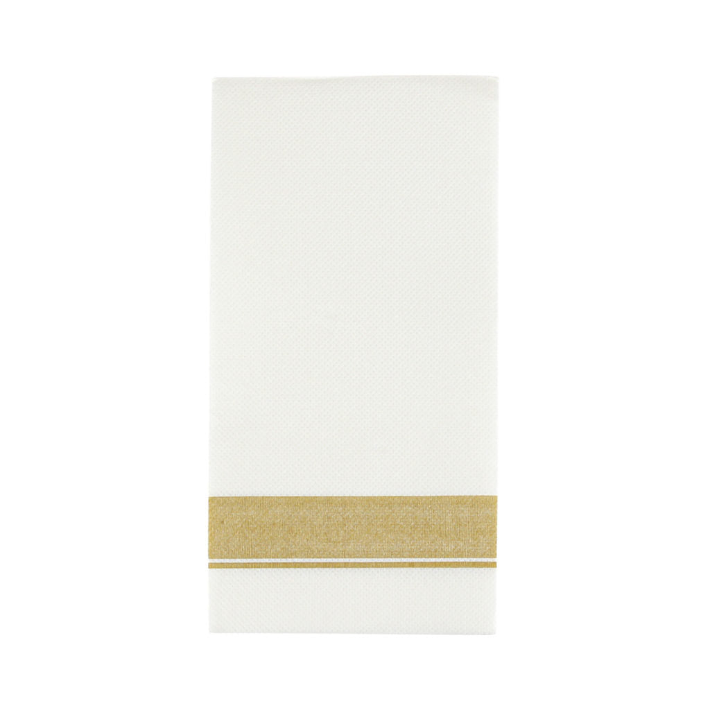 Cloth-Like Dinner Napkins with Border - The Closeout Connection#Color_Gold